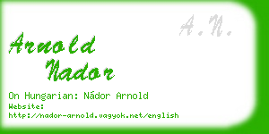 arnold nador business card